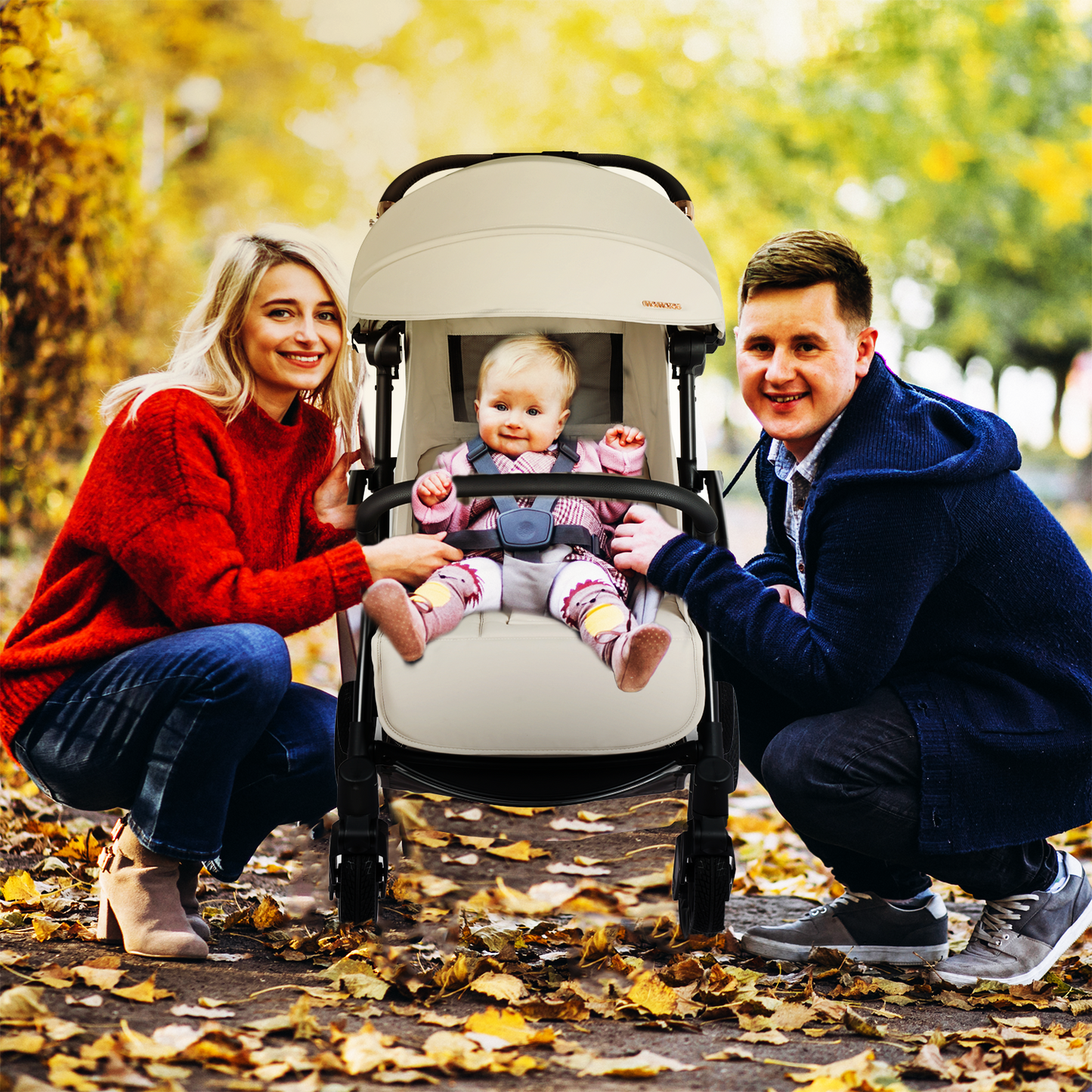 Memores Buggy Imperial Khaki - Automatisch inklapsysteem. Incl. Gratis Luiertas