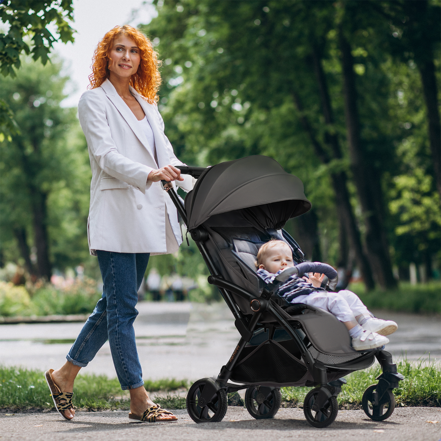 Memores Buggy Moon Grey - Automatisch inklapsysteem. Incl. Gratis Luiertas.