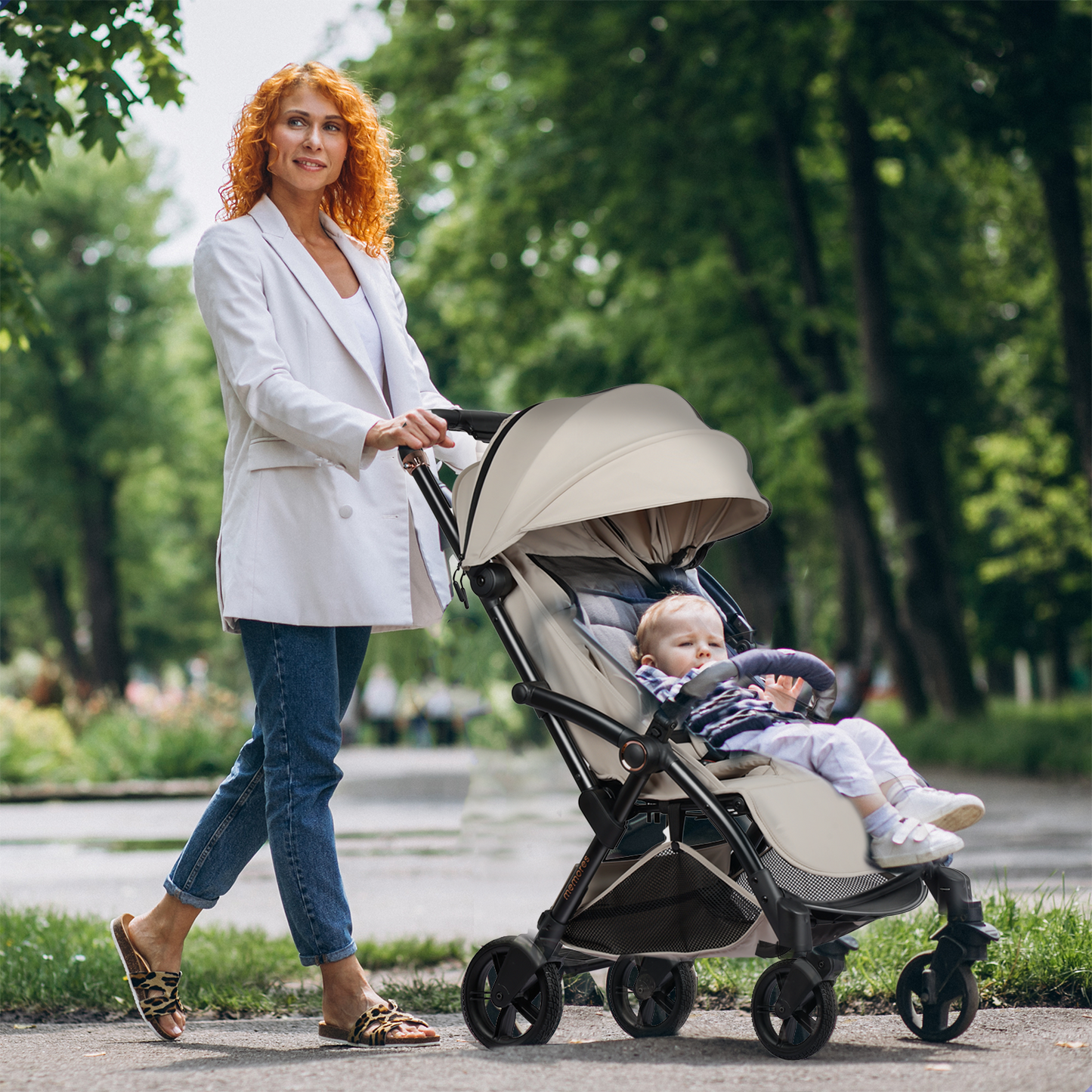 Memores Buggy Imperial Khaki - Automatisch inklapsysteem. Incl. Gratis Luiertas