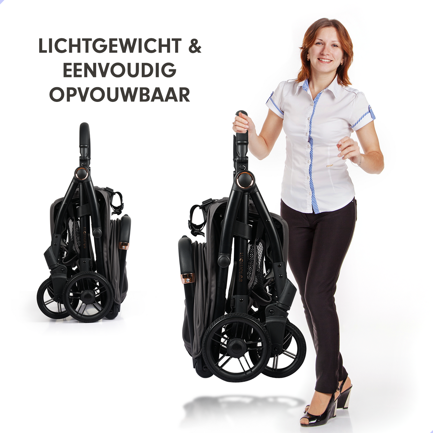 Memores Buggy Moon Grey - Automatisch inklapsysteem. Incl. Gratis Luiertas.