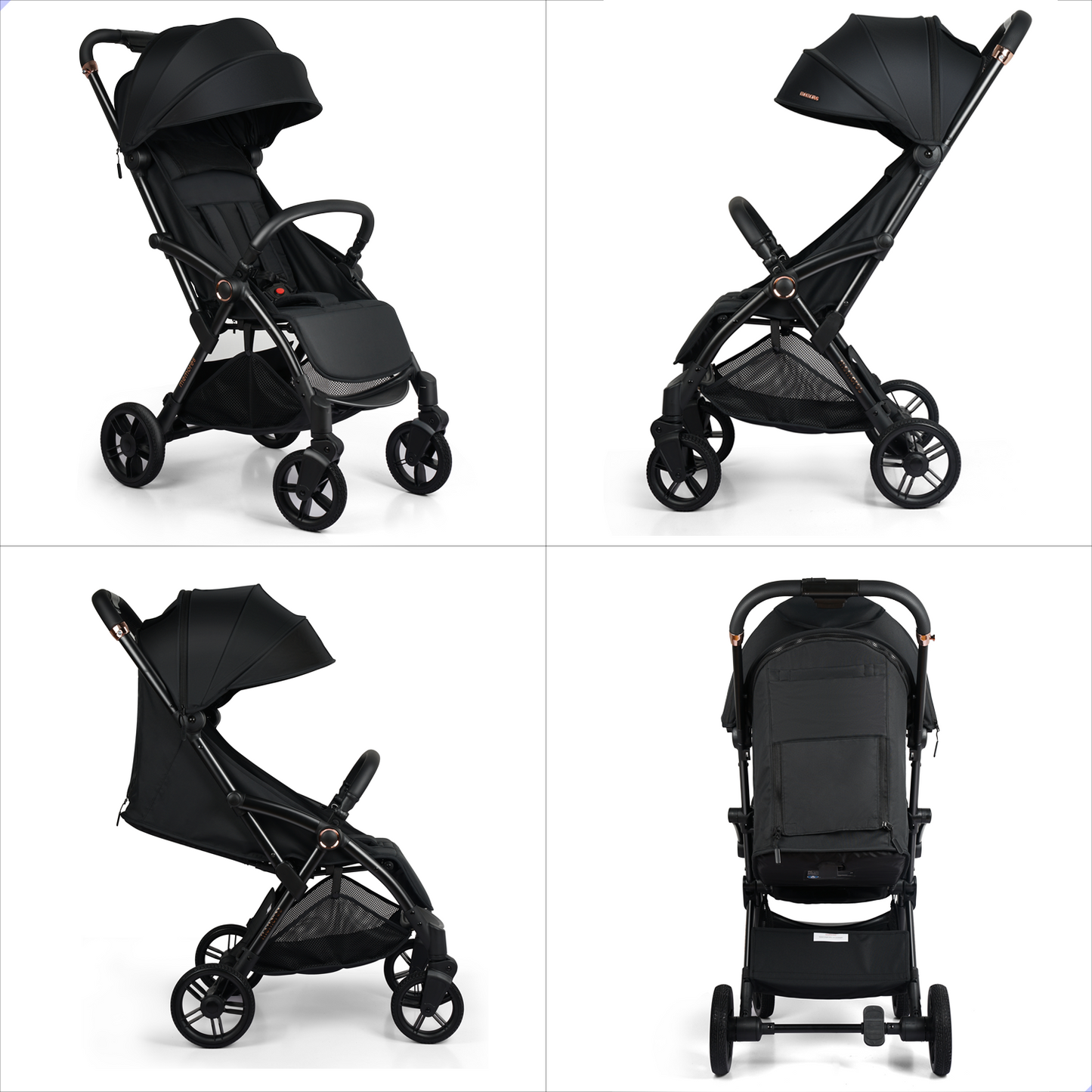 Memores Buggy Onyx Black - Automatisch inklapsysteem. Incl. Gratis Luiertas.